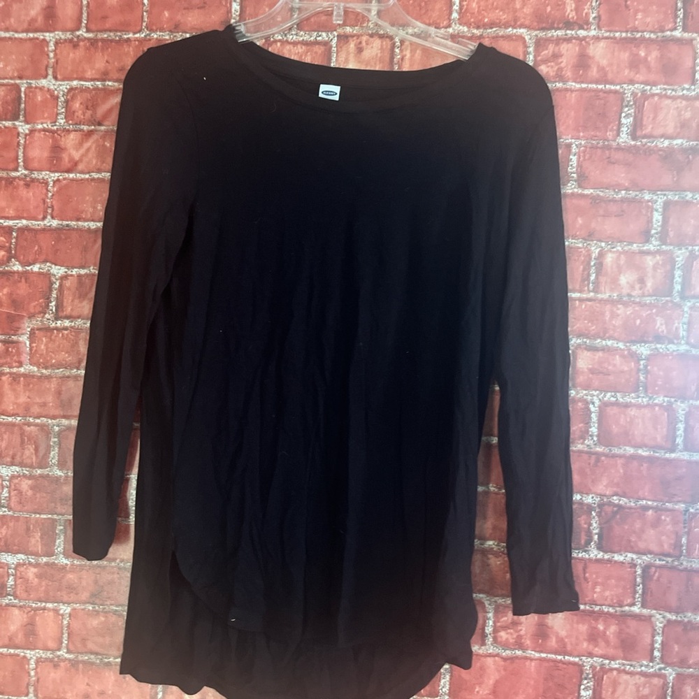 Old Navy Black Long Sleeve Women's Tee